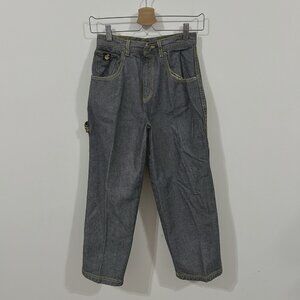 Rocawear Y2K Youth Jeans Sz 10 26x24 Baggy Tapered VTG Hip Hop Grunge Style